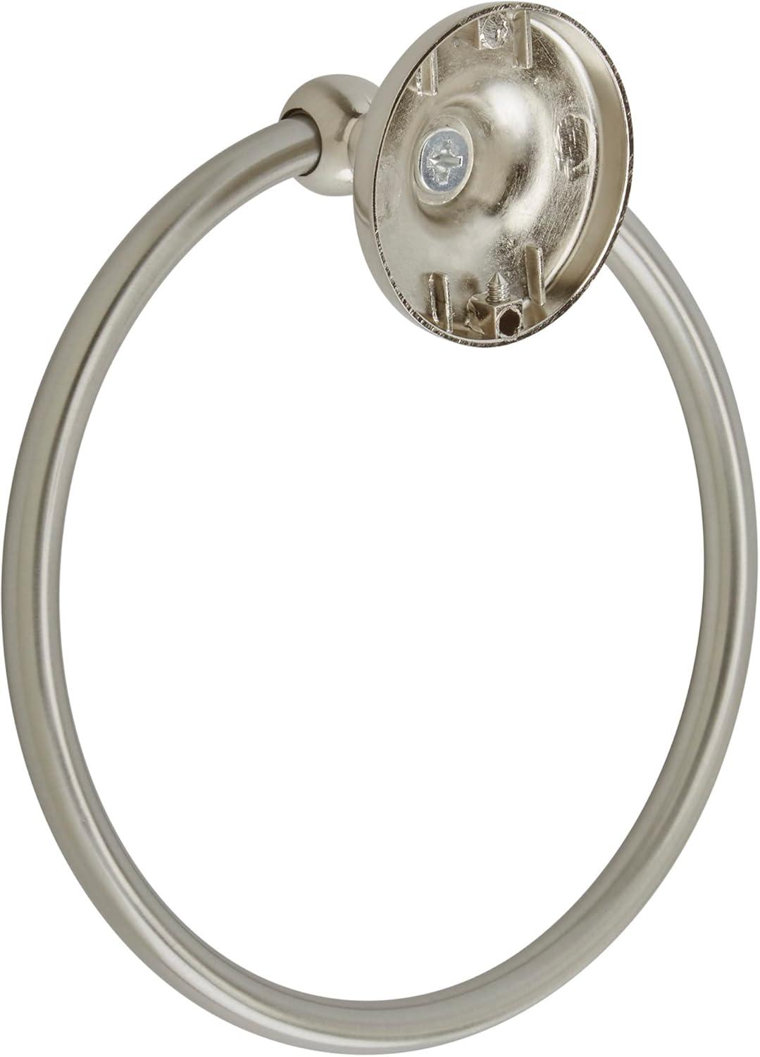 imageAmerock Wall Mounted Matte Black Towel Ring Small Hand Towel Holder Bathroom Accessories Bath Hardware Kitchen Towel HolderBrushed Nickel