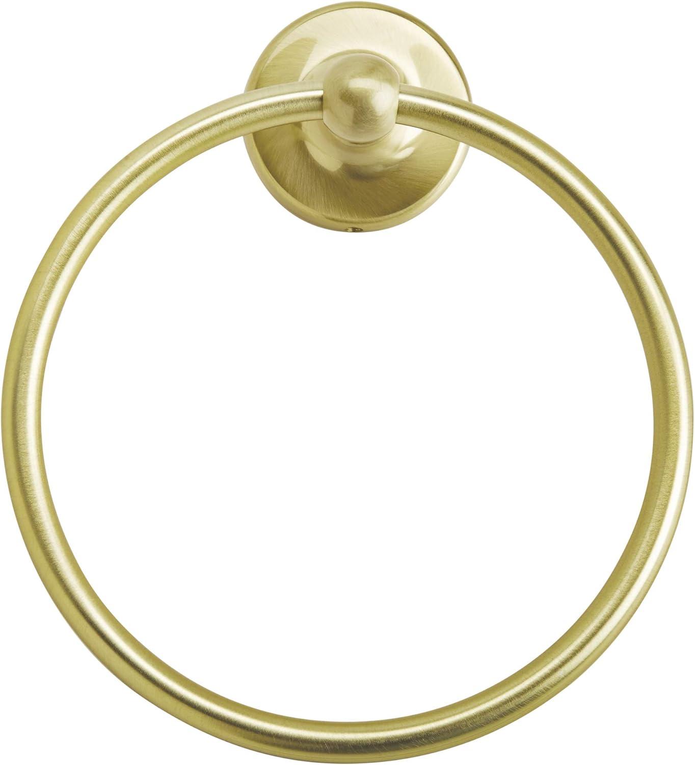 imageAmerock Wall Mounted Matte Black Towel Ring Small Hand Towel Holder Bathroom Accessories Bath Hardware Kitchen Towel HolderGold