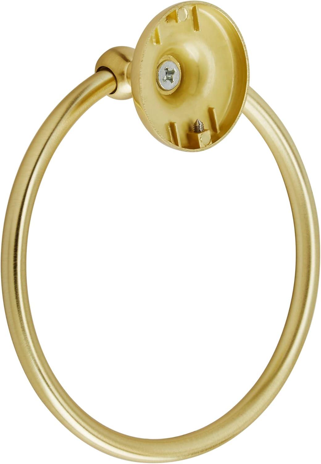 imageAmerock Wall Mounted Matte Black Towel Ring Small Hand Towel Holder Bathroom Accessories Bath Hardware Kitchen Towel HolderGold