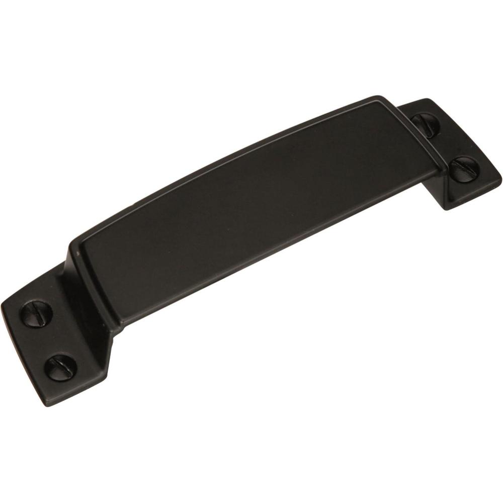 imageAmerock Cabinet Cup Pull Black Bronze 312 inch 89 mm Center to Center Highland Ridge 1 Pack Drawer Pull Drawer Handle Cabinet HardwareBlack Bronze