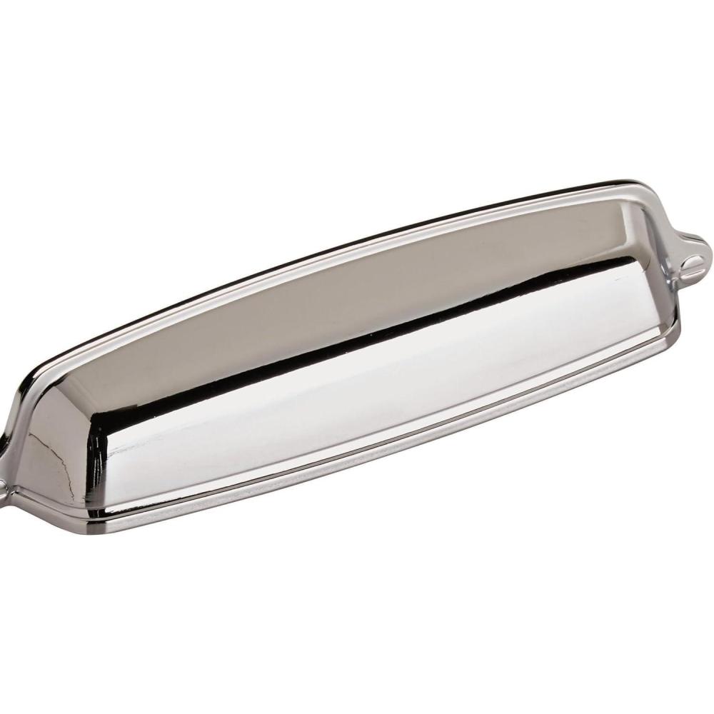 imageAmerock Cabinet Cup Pull Golden Champagne 5116 inch 128 mm Center to Center Stature 1 Pack Drawer Pull Drawer Handle Cabinet HardwarePolished Chrome