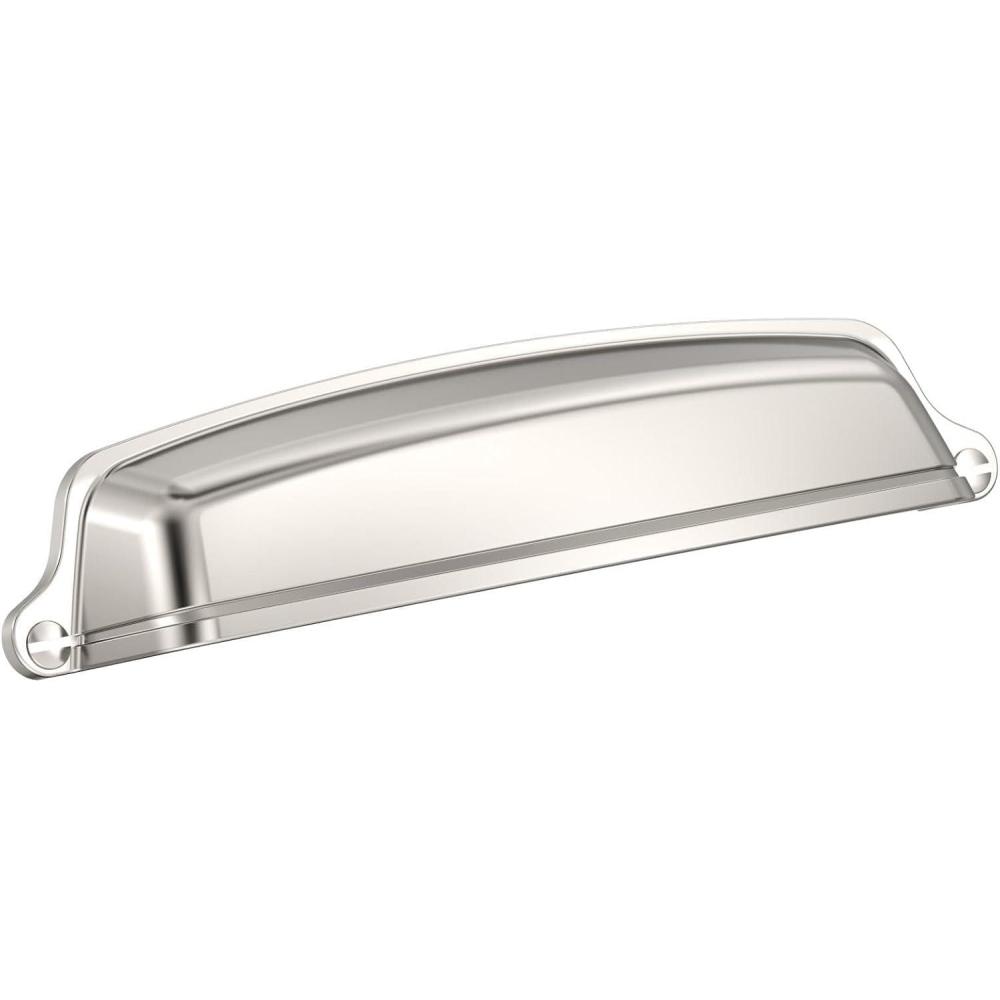 imageAmerock Cabinet Cup Pull Golden Champagne 5116 inch 128 mm Center to Center Stature 1 Pack Drawer Pull Drawer Handle Cabinet HardwarePolished Nickel