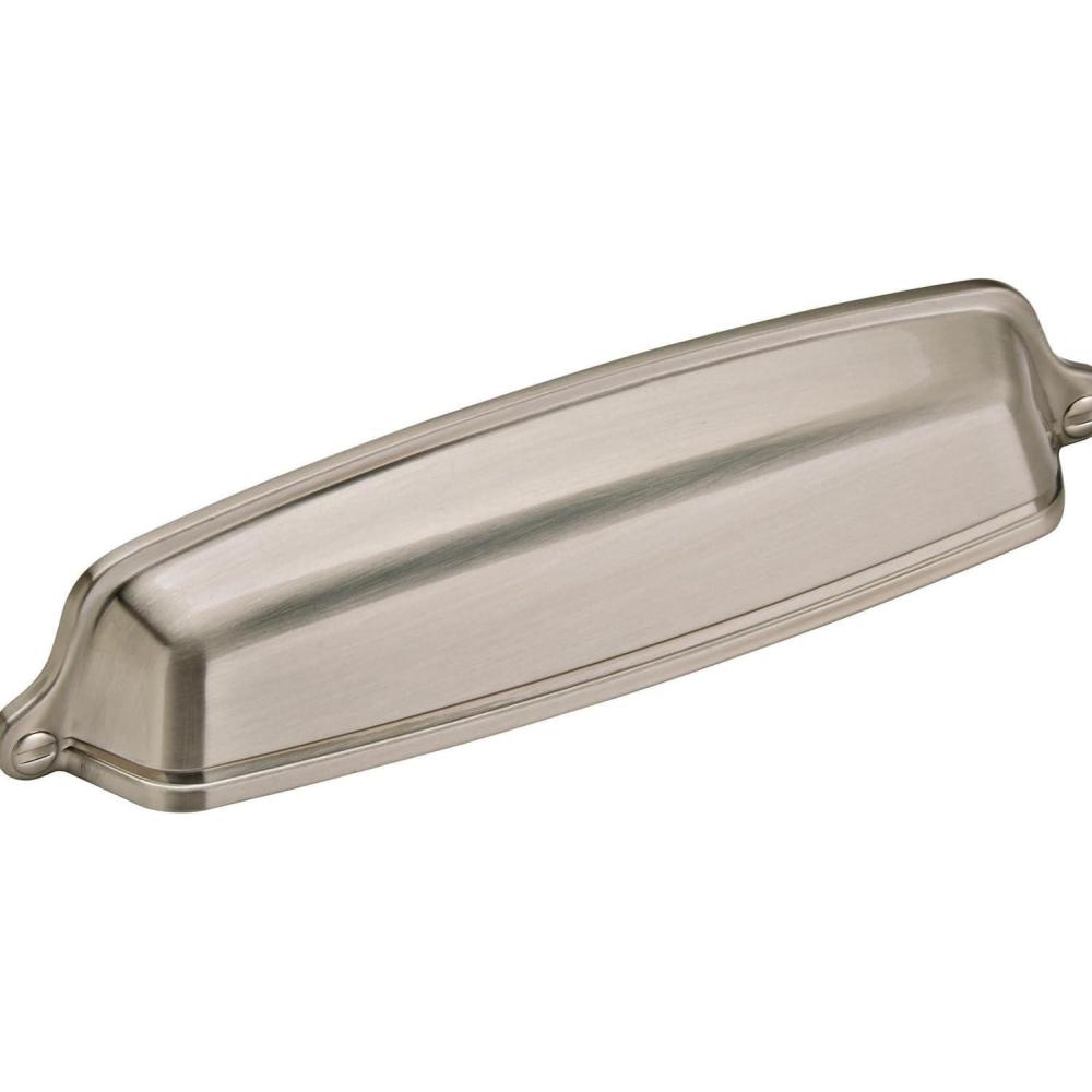imageAmerock Cabinet Cup Pull Golden Champagne 5116 inch 128 mm Center to Center Stature 1 Pack Drawer Pull Drawer Handle Cabinet HardwareSatin Nickel