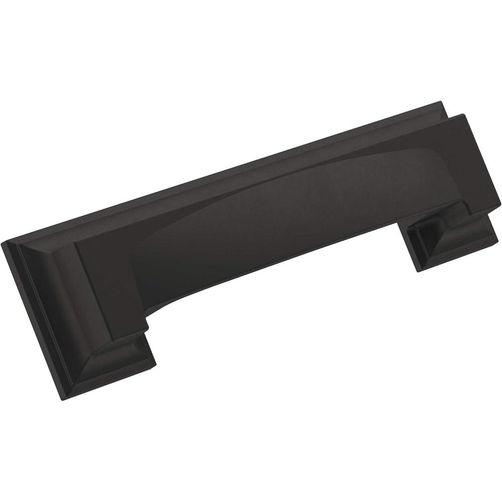 imageAmerock Cabinet Cup Pull Matte Black 3 inch ampamp 334 inch 76mm ampamp 96 mm CentertoCenter Appoint 1 Pack Drawer Pull Cabinet Handle Cabinet HardwareMatte Black