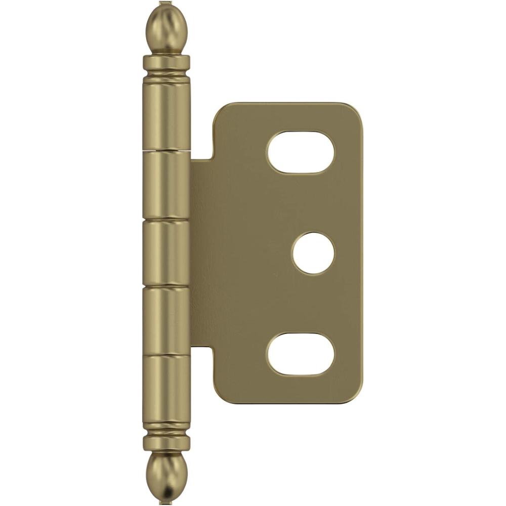 imageAmerock Cabinet Hinge 34 in 19 mm Door Thickness Full Inset Partial Wrap Ball Tip Matte Black Kitchen Cabinet Door Hinge Single Hinge Functional HardwareGolden Champagne