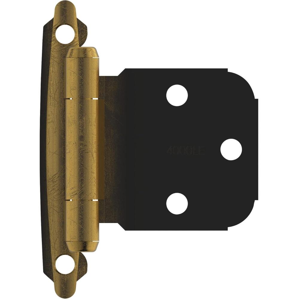 imageAmerock Cabinet Hinge Variable Overlay inge Antique Brass 2 Pack SelfClosing inge Face Mount inge Cabinet Door inge