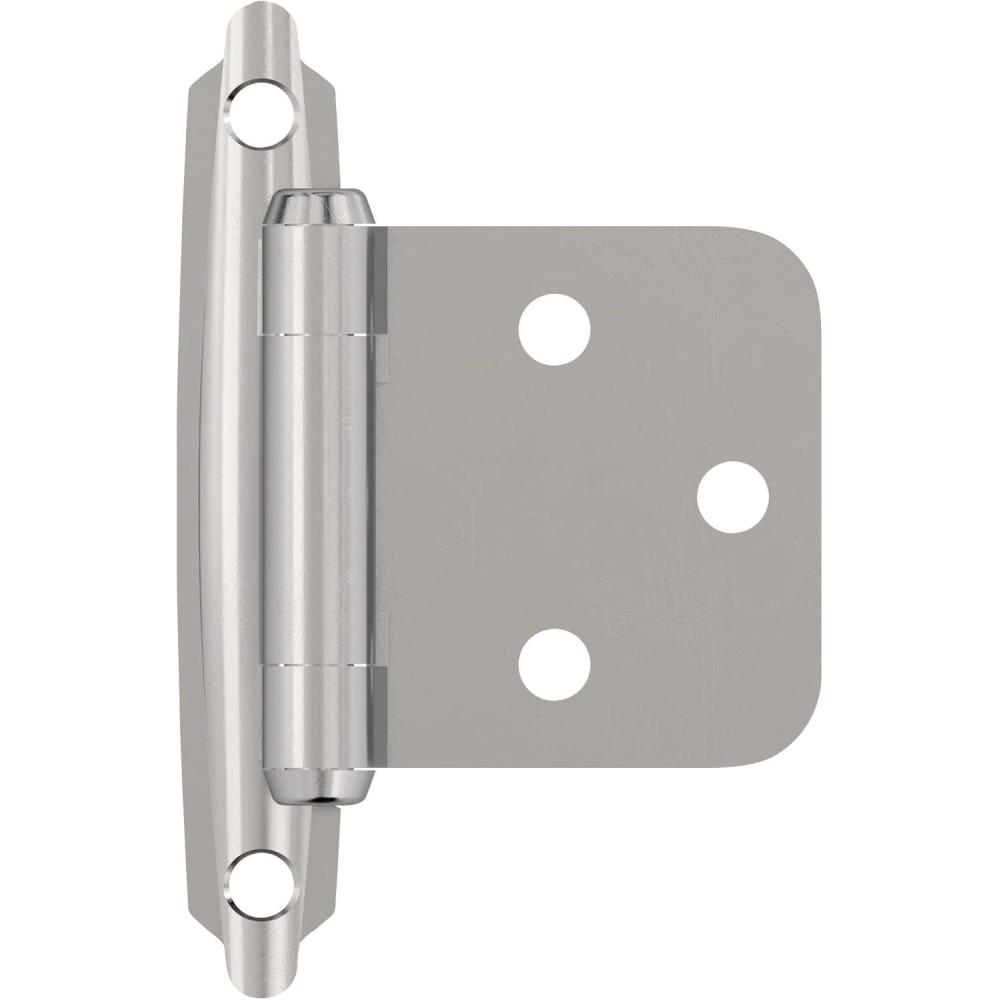 imageAmerock Cabinet Hinge Variable Overlay inge Polished Chrome 2 Pack SelfClosing inge Face Mount inge Cabinet Door Hinge