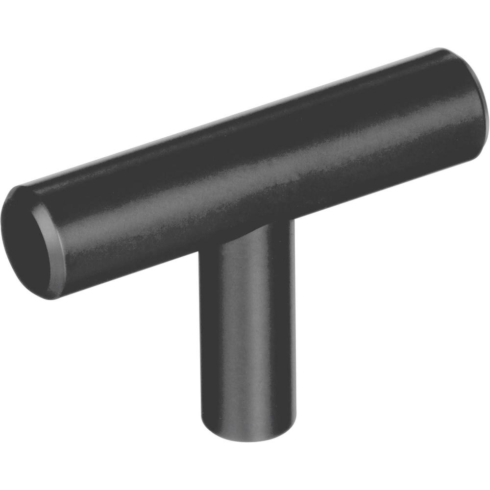 imageAmerock Cabinet Knob Black Bronze 11516 inch 49 mm Length Bar Pulls 1 Pack Drawer Knob Cabinet HardwareMatte Black