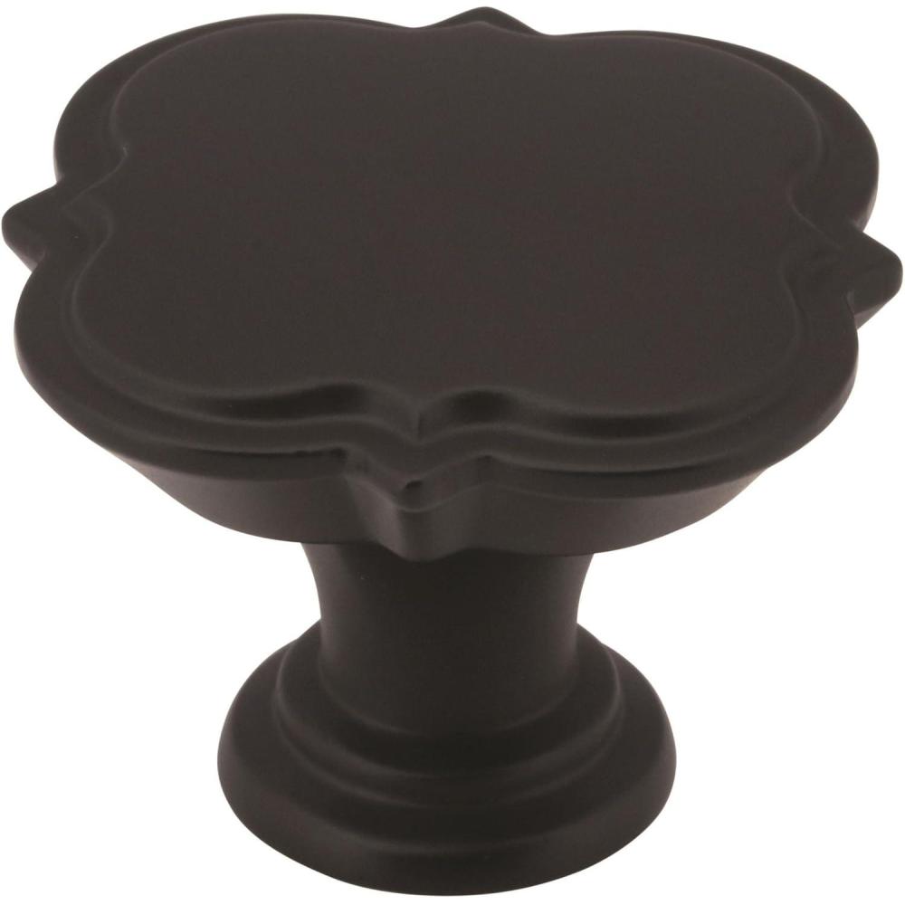 imageAmerock Cabinet Knob Black Bronze 134 inch 44 mm Diameter Grace Revitalize 1 Pack Drawer Knob Cabinet HardwareBlack Bronze