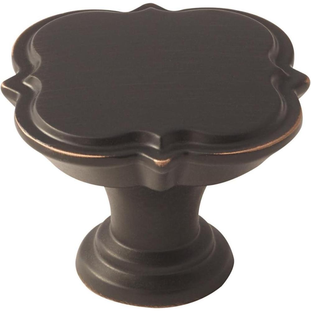 imageAmerock Cabinet Knob Black Bronze 134 inch 44 mm Diameter Grace Revitalize 1 Pack Drawer Knob Cabinet HardwareOil Rubbed Bronze