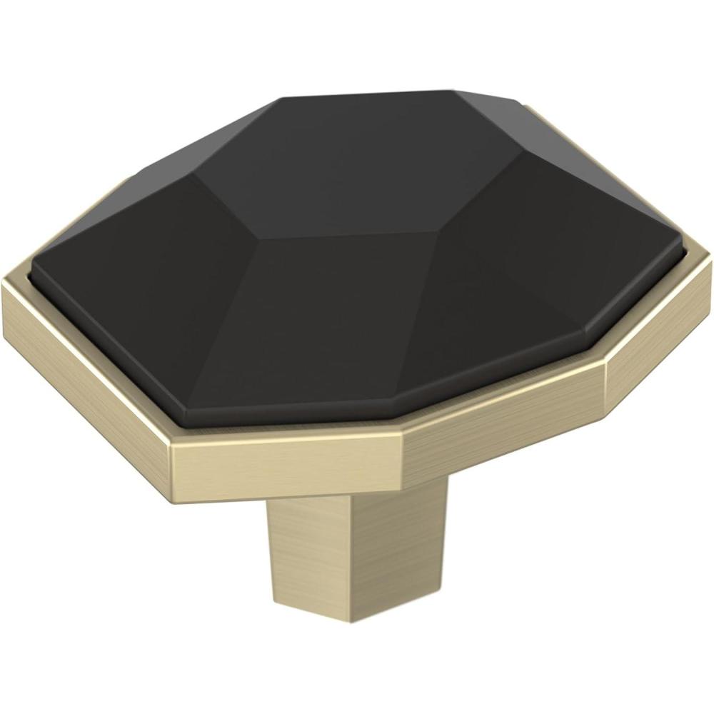 imageAmerock  Cabinet Knob  Black BronzeSatin Nickel  212 inch 64 mm Length  London  1 Pack  Drawer Knob  Cabinet HardwareBlack BronzeGolden Champagne