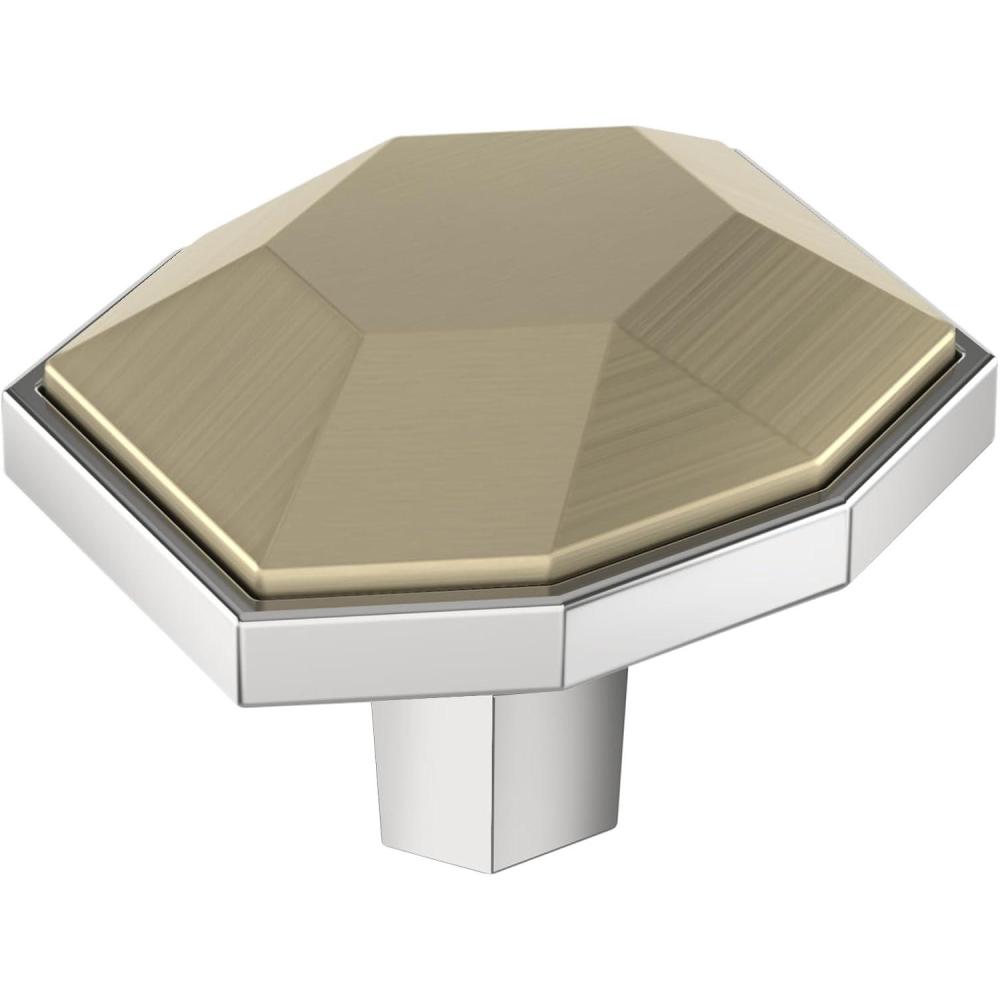 imageAmerock  Cabinet Knob  Black BronzeSatin Nickel  212 inch 64 mm Length  London  1 Pack  Drawer Knob  Cabinet HardwareGolden ChampagnePolished Chrome