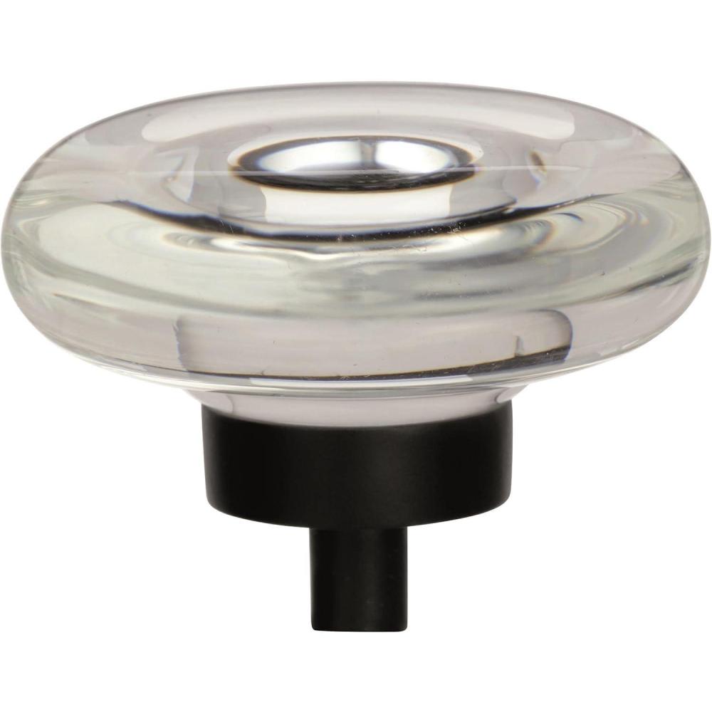 imageAmerock Cabinet Knob ClearOilRubbed Bronze 134 inch 44 mm Diameter Glacio 1 Pack Drawer Knob Cabinet HardwareClearBlack Bronze