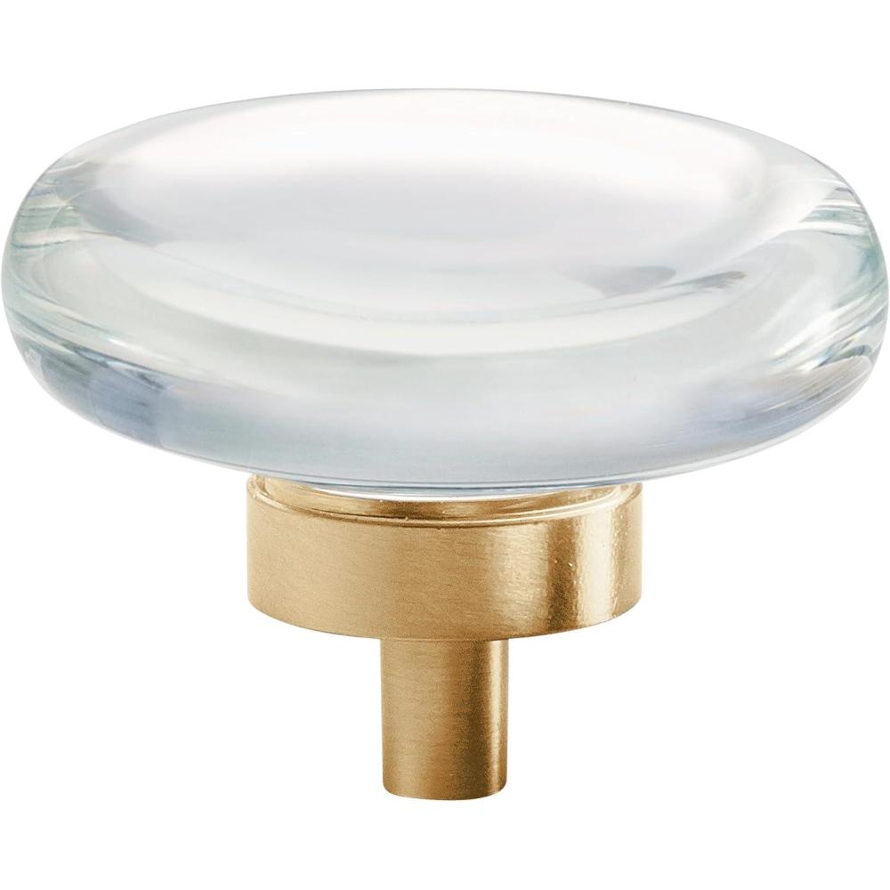 imageAmerock Cabinet Knob ClearOilRubbed Bronze 134 inch 44 mm Diameter Glacio 1 Pack Drawer Knob Cabinet HardwareClearChampagne Bronze