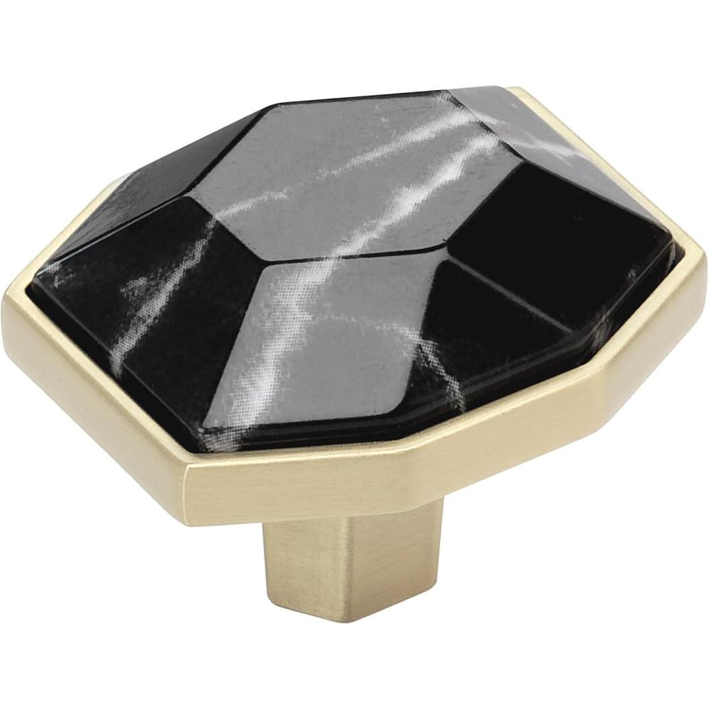 imageAmerock  Cabinet Knob  Marble WhiteOilRubbed Bronze  212 inch 64 mm Length  Carrione  1 Pack  Drawer Knob  Cabinet HardwareMarble BlackGolden Champagne