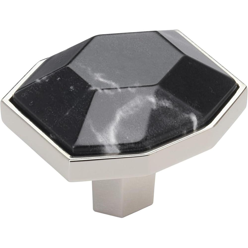 imageAmerock Cabinet Knob Marble WhiteOilRubbed Bronze 212 inch 64 mm Length Carrione 1 Pack Drawer Knob Cabinet HardwareMarble BlackPolished Nickel