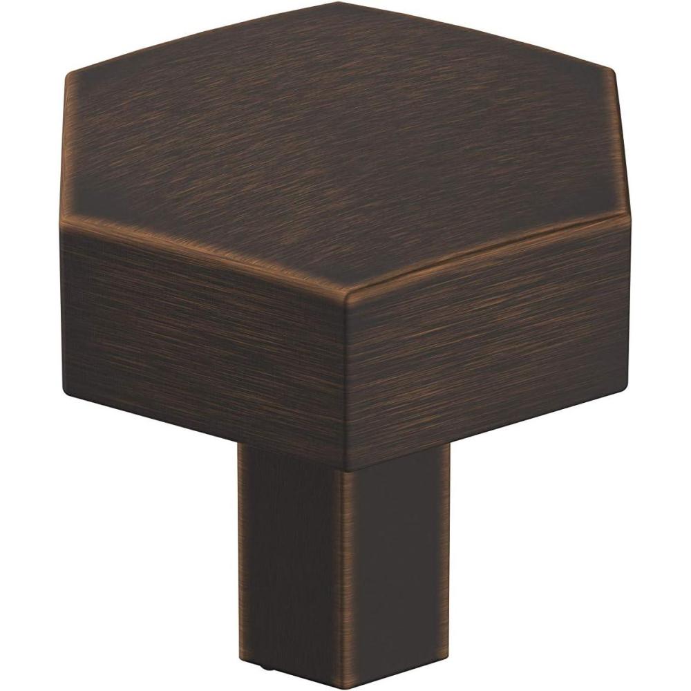 imageAmerock Cabinet Knob Matte Black 114 inch 32 mm Diameter Caliber 1 Pack Drawer Knob Cabinet HardwareOil Rubbed Bronze
