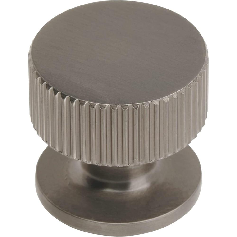 imageAmerock Cabinet Knob Matte Black 114 inch 32 mm Diameter Carrigan 1 Pack Drawer Knob Cabinet HardwareBlack Brushed Nickel