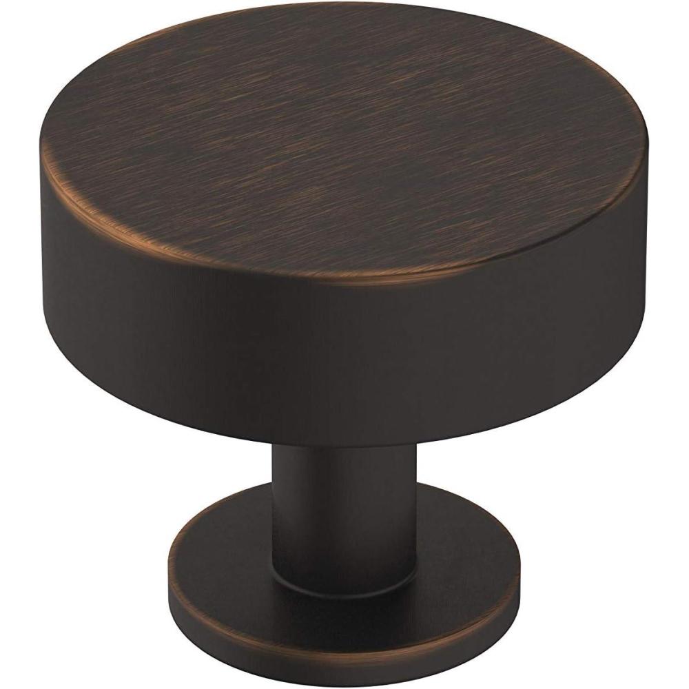 imageAmerock Cabinet Knob Matte Black 114 inch 32 mm Diameter Radius 1 Pack Drawer Knob Cabinet HardwareOil Rubbed Bronze
