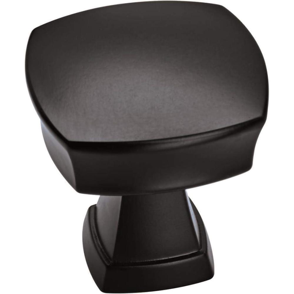imageAmerock Cabinet Knob Matte Black 114 inch 32 mm Length Stature 1 Pack Drawer Knob Cabinet HardwareMatte Black