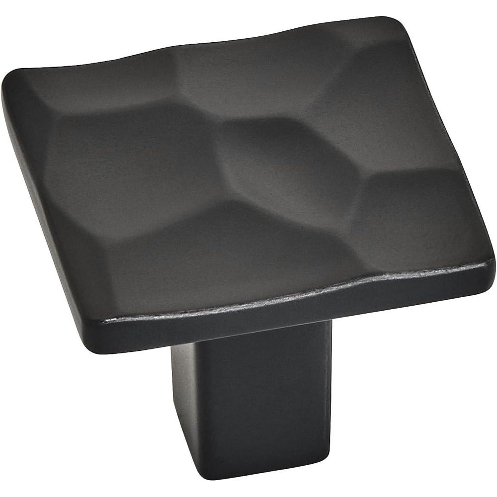 imageAmerock Cabinet Knob Matte Black 1316 inch 30 mm Length Kamari 1 Pack Drawer Knob Cabinet HardwareMatte Black