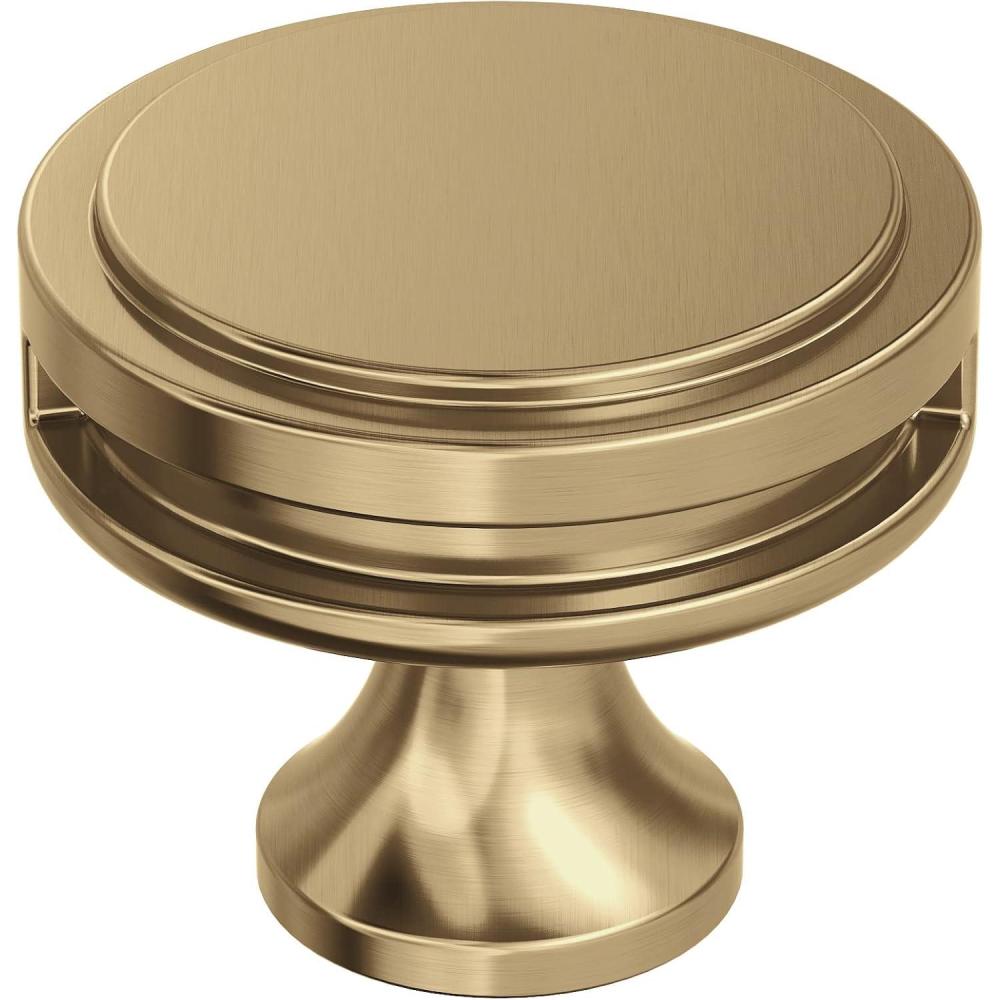 imageAmerock Cabinet Knob Matte Black 138 inch 35 mm Diameter Oberon 1 Pack Drawer Knob Cabinet HardwareChampagne Bronze