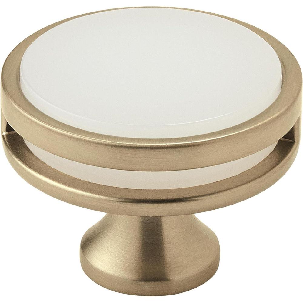 imageAmerock Cabinet Knob Matte Black 138 inch 35 mm Diameter Oberon 1 Pack Drawer Knob Cabinet HardwareGolden ChampagneFrosted