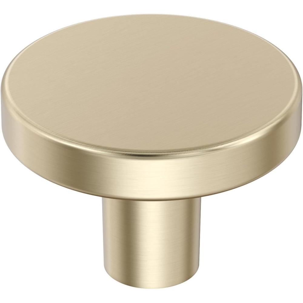 imageAmerock Cabinet Knob Matte Black 138 inch 35 mm Diameter Versa 1 Pack Drawer Knob Cabinet HardwareGolden Champagne