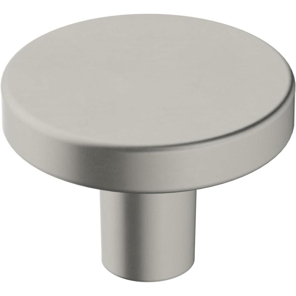 imageAmerock  Cabinet Knob  Matte Black  138 inch 35 mm Diameter  Versa  1 Pack  Drawer Knob  Cabinet HardwareSatin Nickel