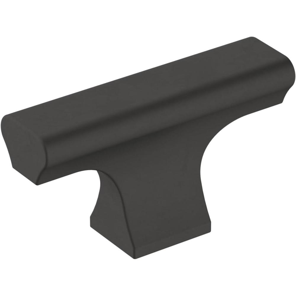 imageAmerock Cabinet Knob Matte Black 2 inch 51 mm Length Status 1 Pack Drawer Knob Cabinet Hardware