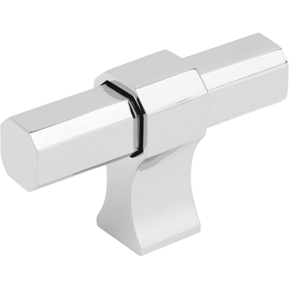 imageAmerock Cabinet Knob Matte Black 238 inch 60 mm Length Remington 1 Pack Drawer Knob Cabinet HardwarePolished Chrome