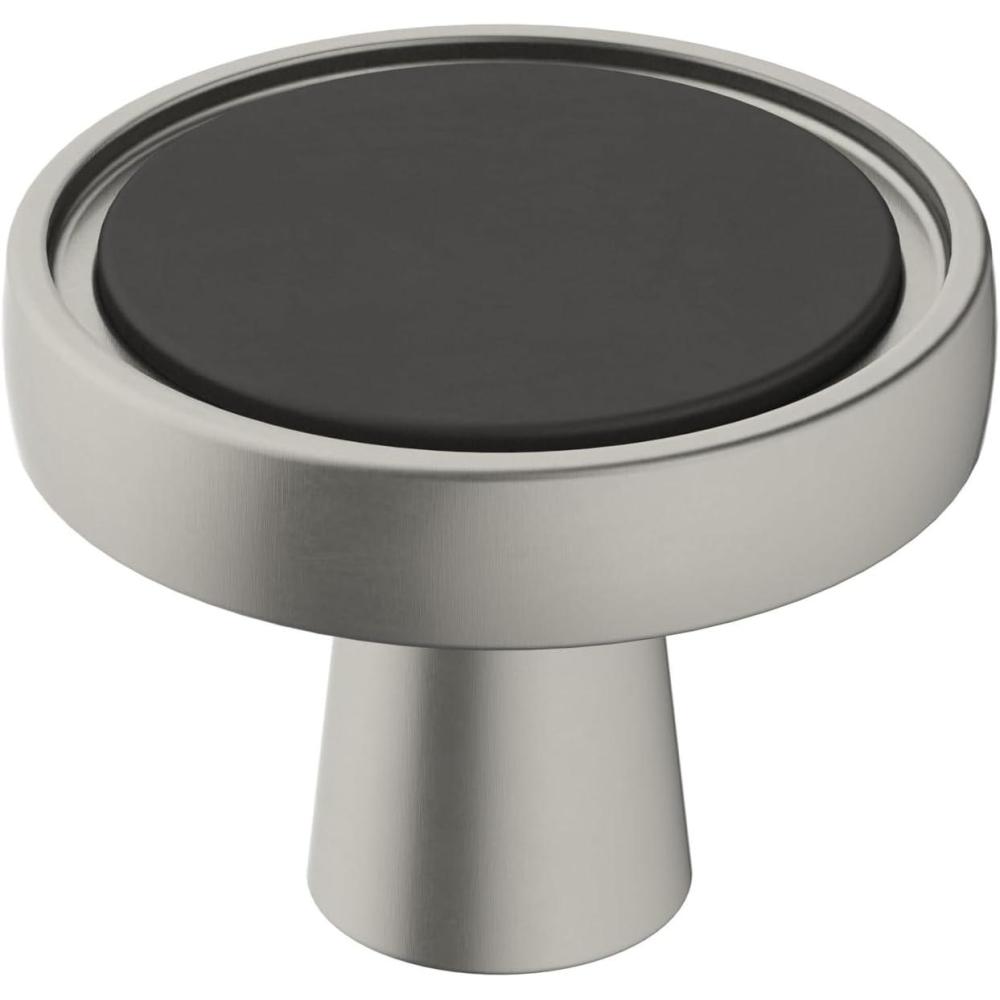 imageAmerock  Cabinet Knob  Matte BlackChampagne Bronze  138 inch 35 mm Diameter  Mergence  1 Pack  Drawer Knob  Cabinet HardwareMatte BlackSatin Nickel