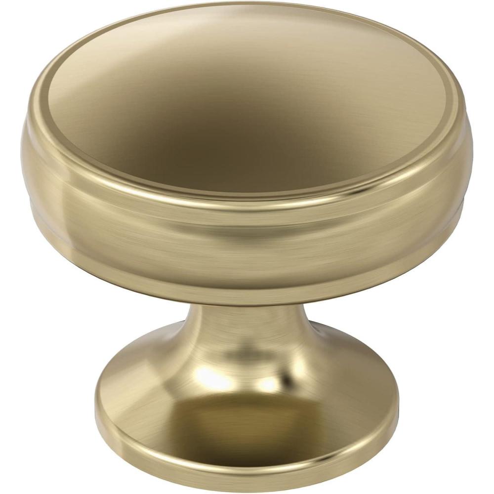 imageAmerock Cabinet Knob Oil Rubbed Bronze 114 inch 32 mm Diameter Renown 1 Pack Drawer Knob Cabinet HardwareGolden Champagne