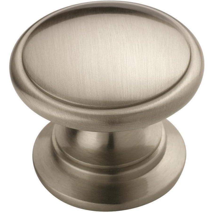 imageAmerock  Cabinet Knob  Polished Chrome  114 inch 32 mm Diameter  Ravino  1 Pack  Drawer Knob  Cabinet HardwareSatin Nickel