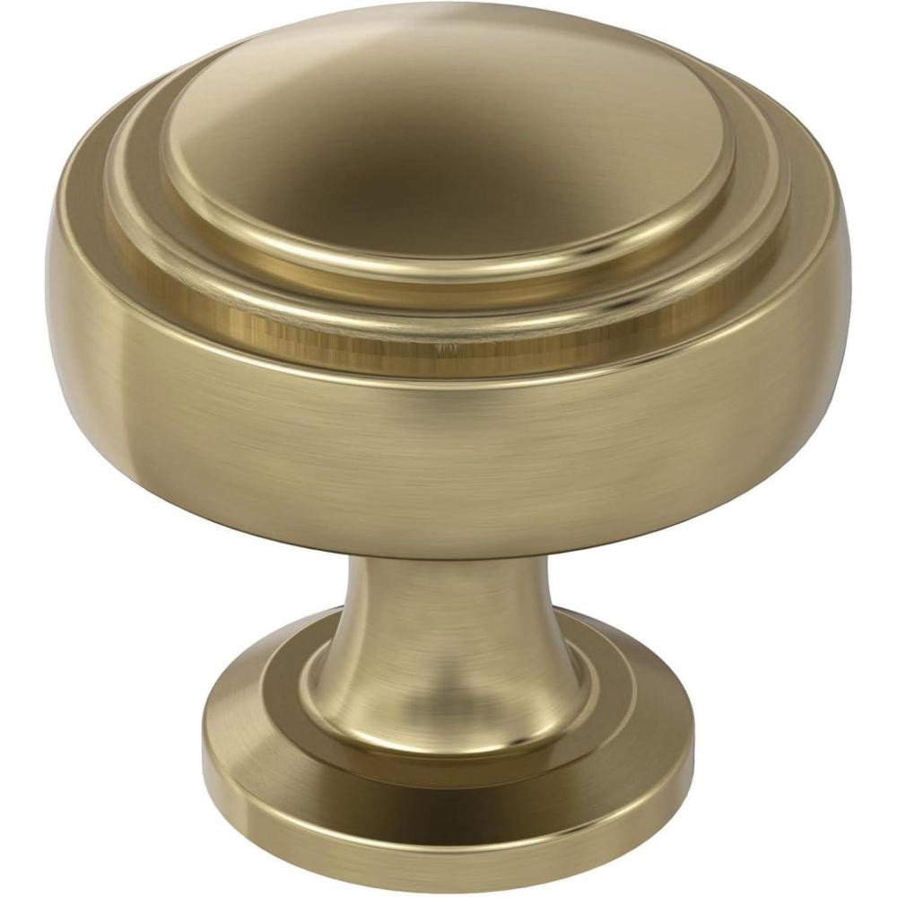 imageAmerock Cabinet Knob Polished Chrome 114 inch 32 mm Diameter Winsome 1 Pack Drawer Knob Cabinet HardwareGolden Champagne