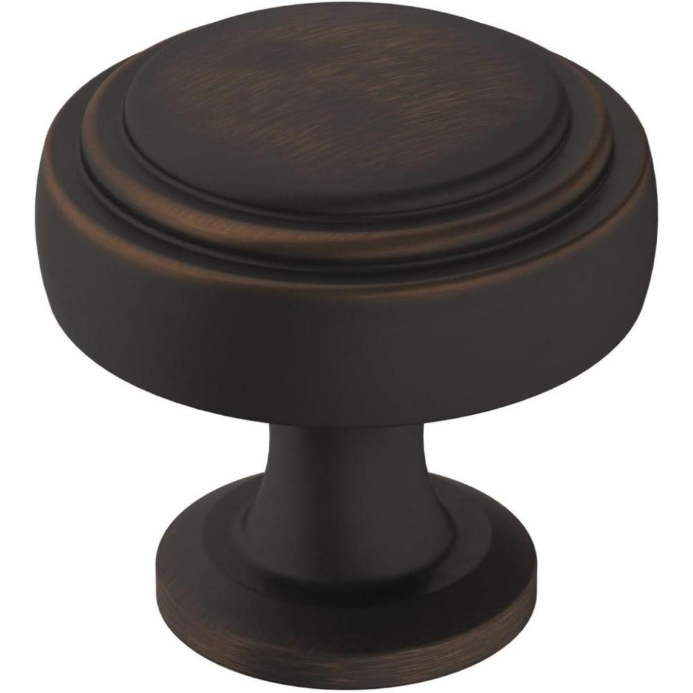 imageAmerock Cabinet Knob Polished Chrome 114 inch 32 mm Diameter Winsome 1 Pack Drawer Knob Cabinet HardwareOil Rubbed Bronze