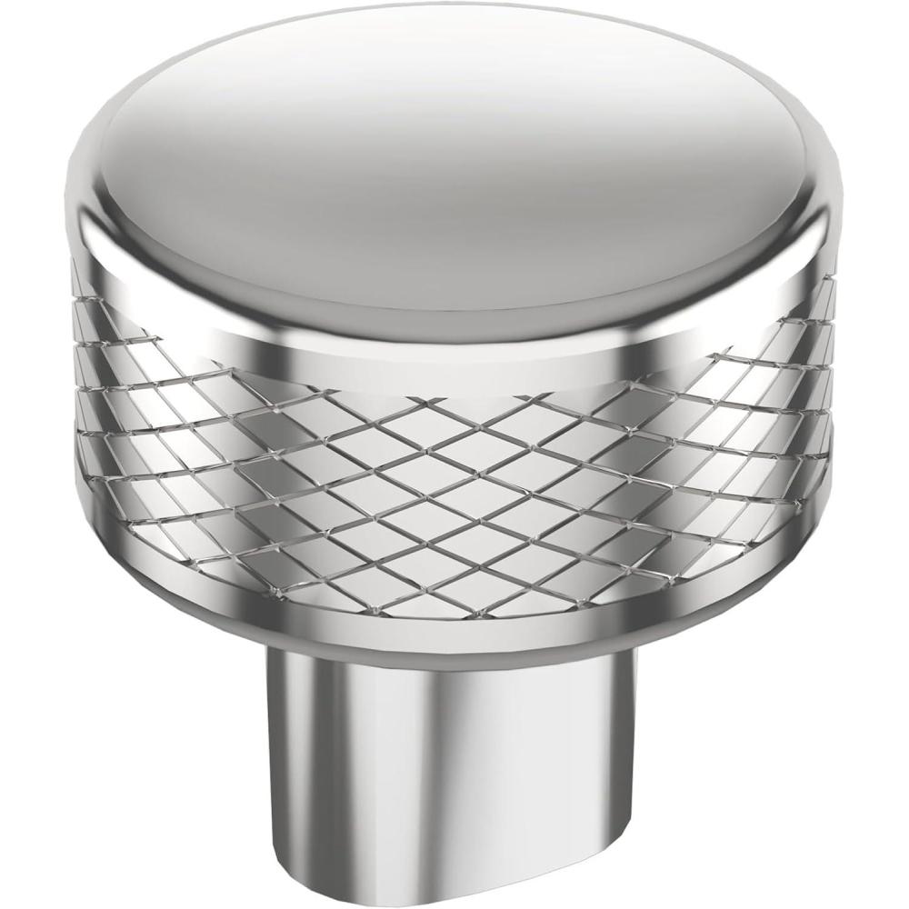 imageAmerock  Cabinet Knob  Polished NickelStainless Steel  258 inch 67 mm Length  Esquire  1 Pack  Drawer Knob  Cabinet HardwarePolished Chrome