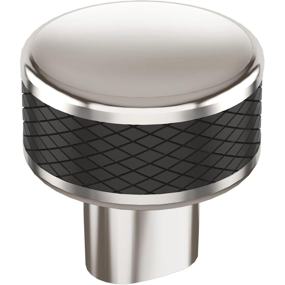 imageAmerock  Cabinet Knob  Polished NickelStainless Steel  258 inch 67 mm Length  Esquire  1 Pack  Drawer Knob  Cabinet HardwarePolished NickelBlack Bronze