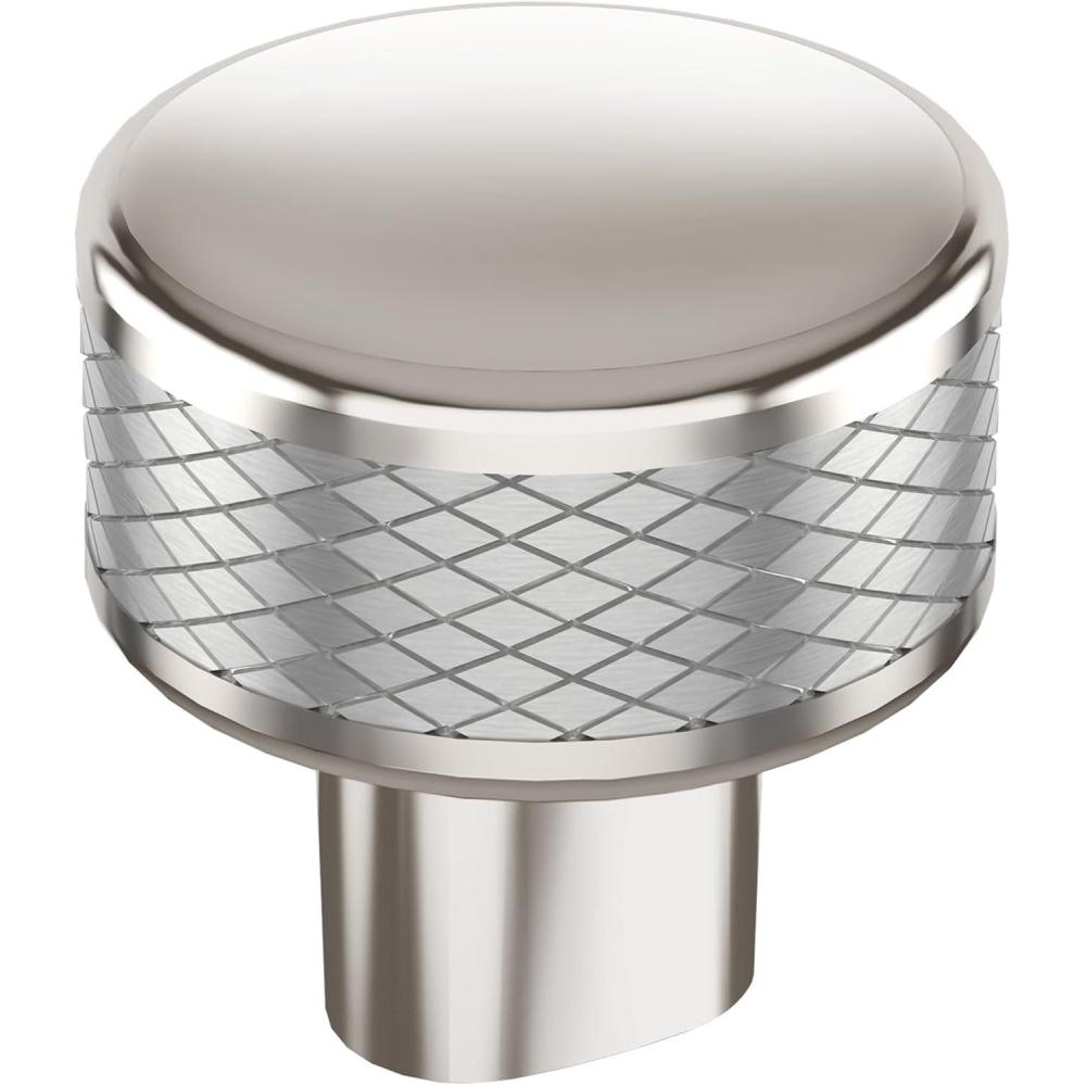 imageAmerock  Cabinet Knob  Polished NickelStainless Steel  258 inch 67 mm Length  Esquire  1 Pack  Drawer Knob  Cabinet HardwarePolished NickelStainless Steel