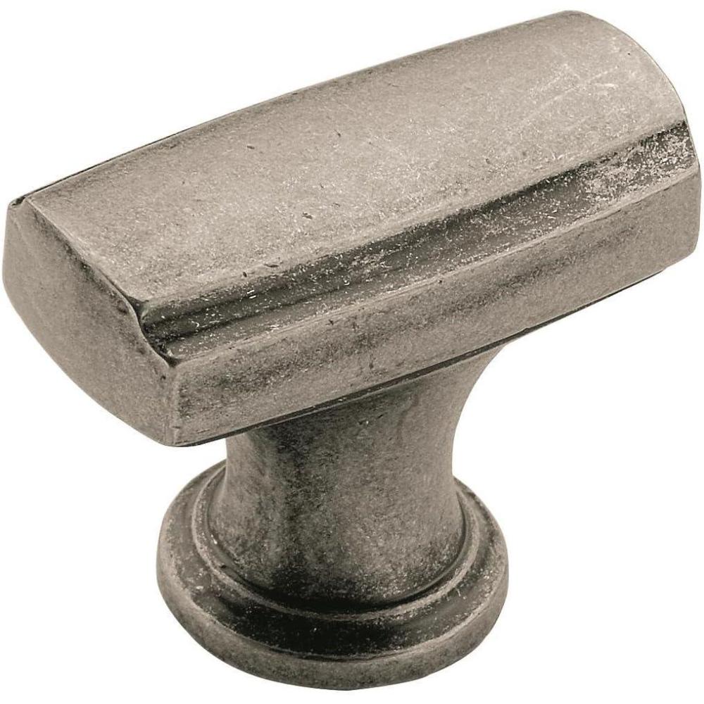 imageAmerock Cabinet Knob Satin Nickel 138 inch 35 mm Length Highland Ridge 1 Pack Drawer Knob Cabinet HardwareAged Pewter
