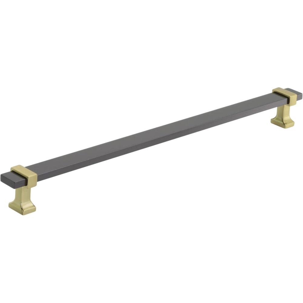 imageAmerock Cabinet Pull Brushed Matte BlackSatin Nickel 11516 inch 288 mm Center to Center Overton 1 Pack Drawer Pull Drawer Handle Cabinet HardwareBlack ChromeBrushed Gold