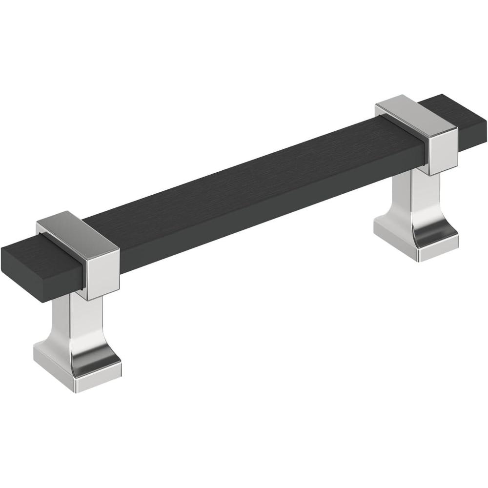 imageAmerock  Cabinet Pull  Brushed Matte BlackSatin Nickel  5116 inch 128 mm Center to Center  Overton  1 Pack  Drawer Pull  Drawer Handle  Cabinet HardwareBrushed Matte BlackPolished Chrome