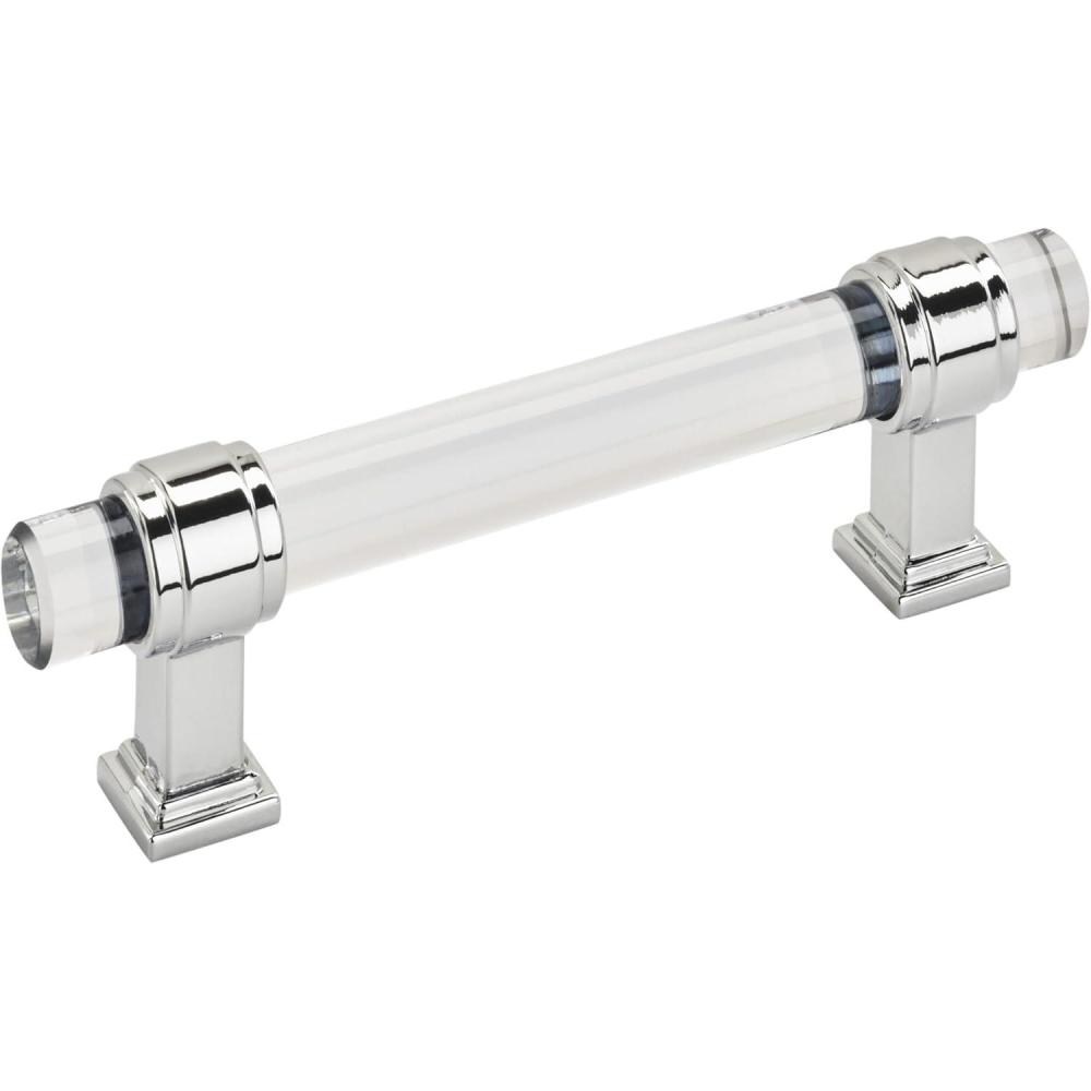 imageAmerock Cabinet Pull ClearPolished Chrome 5116 inch 128 mm Center to Center Glacio 1 Pack Drawer Pull Drawer Handle Cabinet HardwareClearPolished Chrome
