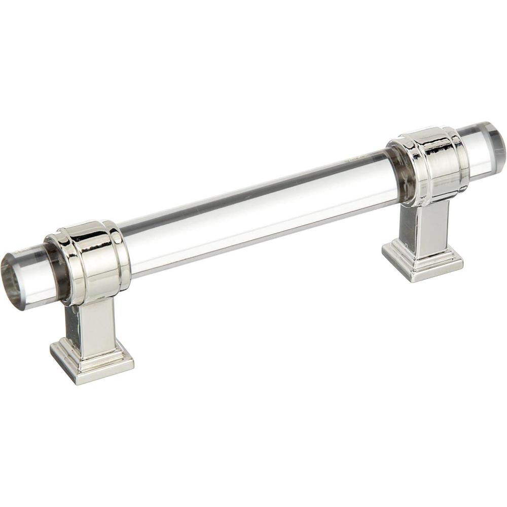 imageAmerock Cabinet Pull ClearPolished Chrome 5116 inch 128 mm Center to Center Glacio 1 Pack Drawer Pull Drawer Handle Cabinet HardwareClearPolished Nickel