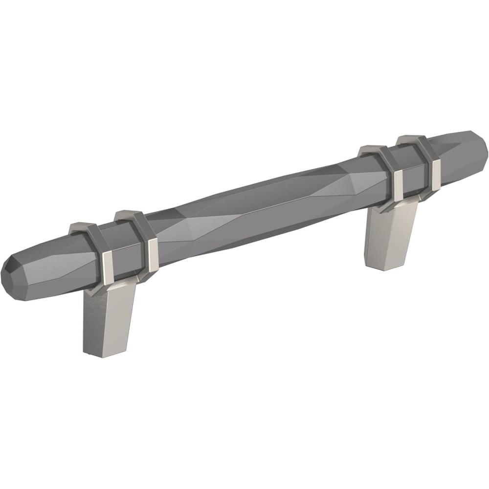 imageAmerock Cabinet Pull Golden ChampagneBlack Chrome 334 inch 96 mm CentertoCenter London 1 Pack Drawer Pull Drawer Handle Cabinet HardwareBlack ChromeSatin Nickel