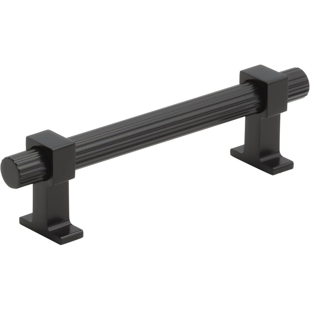 imageAmerock  Cabinet Pull  Matte Black  6516 inch 160 mm Center to Center  Carrigan  1 Pack  Drawer Pull  Drawer Handle  Cabinet HardwareMatte Black