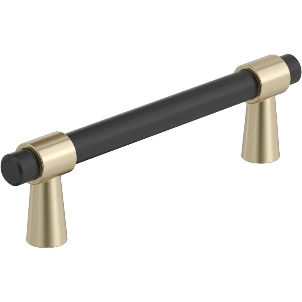 imageAmerock Cabinet Pull Matte BlackChampagne Bronze 334 inch 96 mm CentertoCenter Mergence 1 Pack Drawer Pull Cabinet Handle Cabinet HardwareMatte BlackGolden Champagne