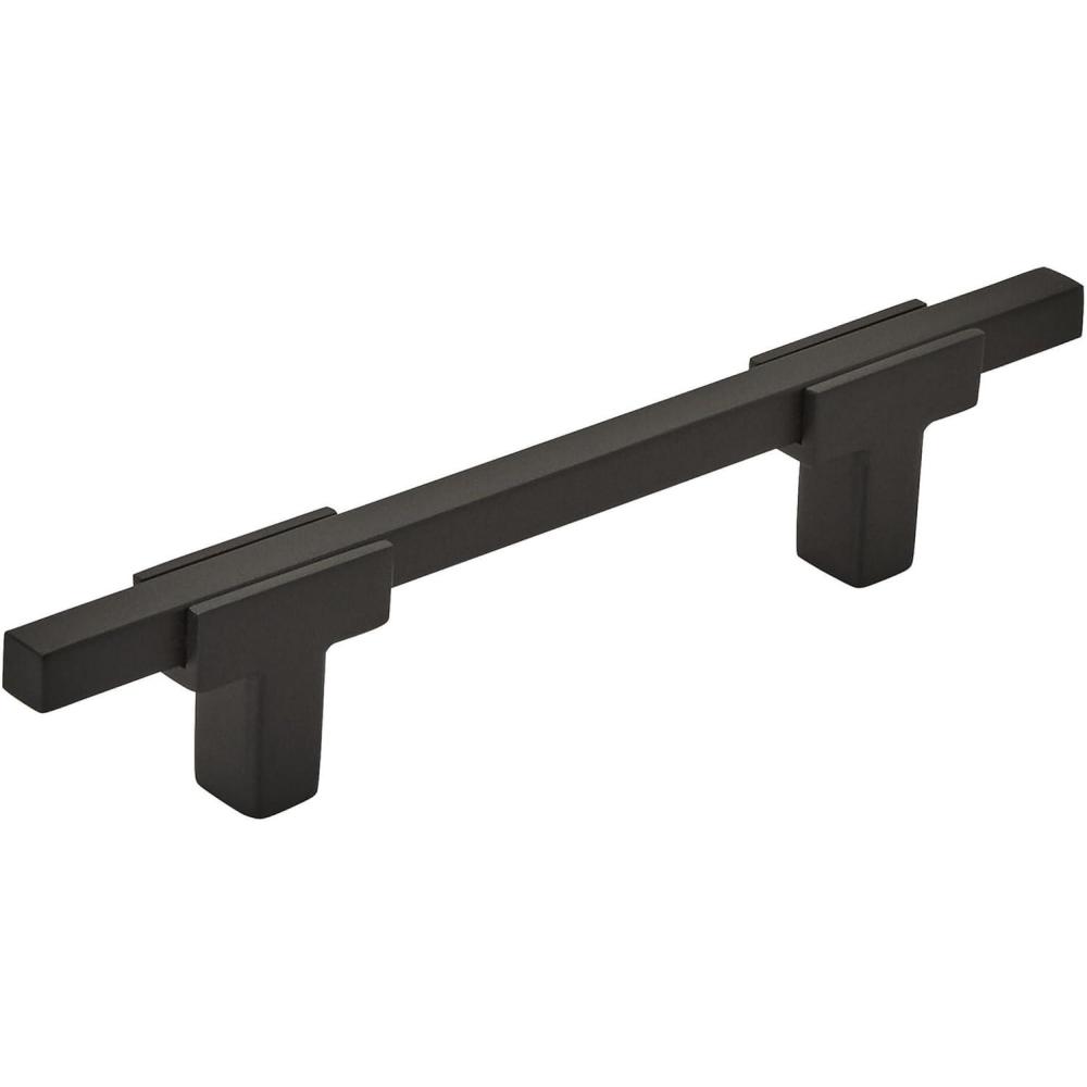 imageAmerock Cabinet Pull Polished ChromeBlack Chrome 10116 inch 256 mm Center to Center Urbanite 1 Pack Drawer Pull Drawer Handle Cabinet HardwareMatte BlackMatte Black