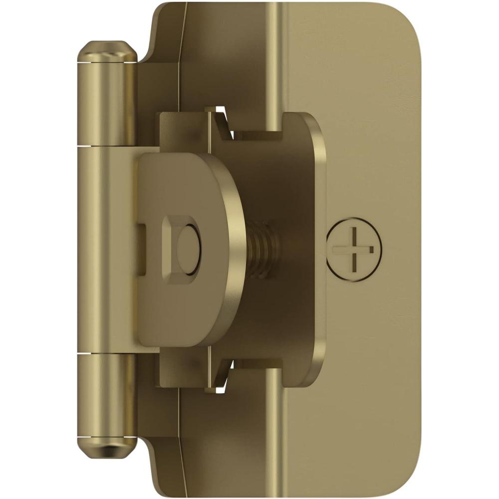 imageAmerock  Double Demountable Cabinet Hinge  38 inch 10 mm Inset Hinge  Satin Nickel  2 Pack  SelfClosing Hinge  Cabinet Door HingeGolden Champagne