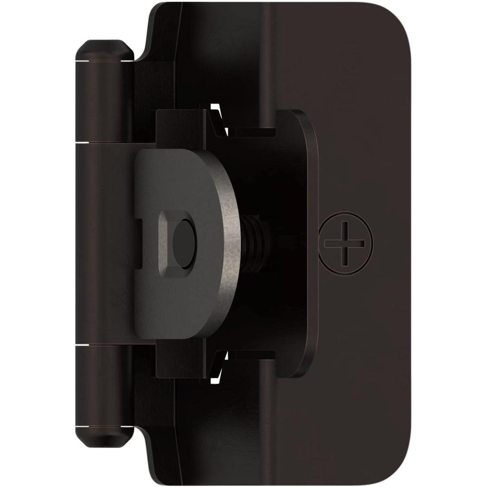 imageAmerock  Double Demountable Cabinet Hinge  38 inch 10 mm Inset Hinge  Satin Nickel  2 Pack  SelfClosing Hinge  Cabinet Door HingeOil Rubbed Bronze